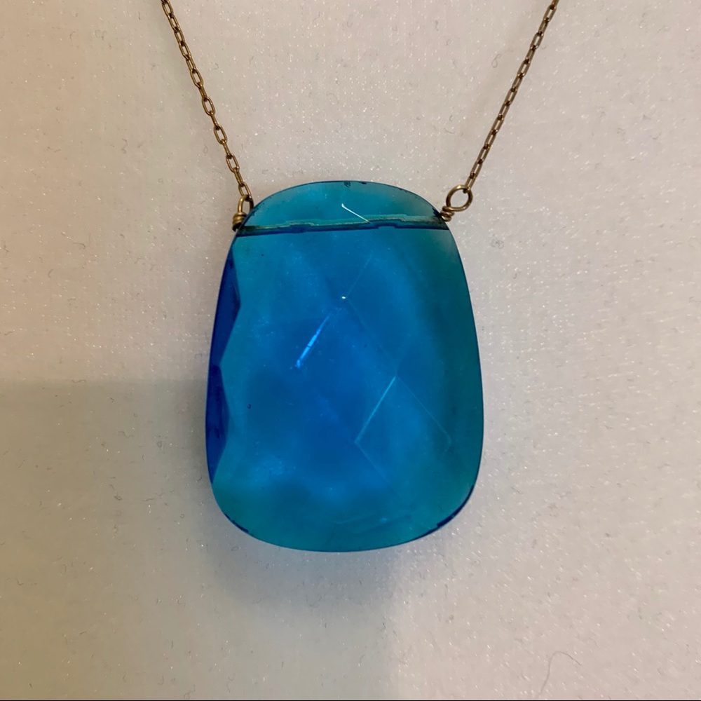 Stunning Topaz Glass Brilliant Necklace